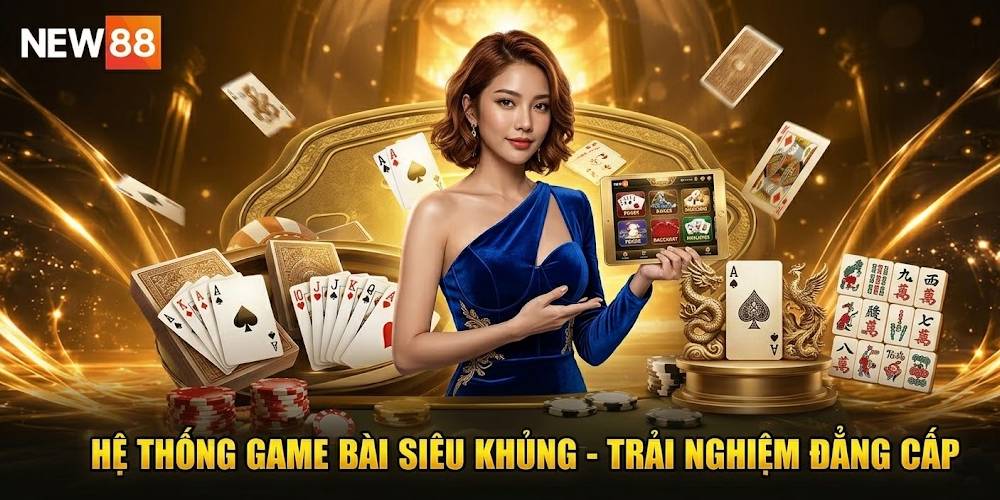 Sảnh game bài NEW88 đa dạng, chất lượng