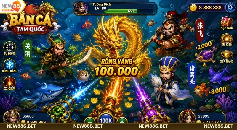 Sảnh cược bắn cá Tam Quốc NEW88 hấp dẫn