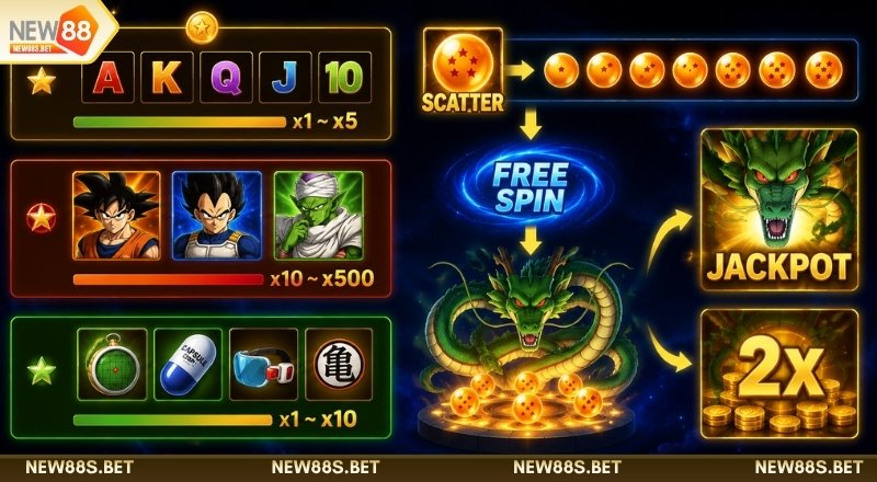 Bảng quy đổi biểu tượng DragonBall NEW88