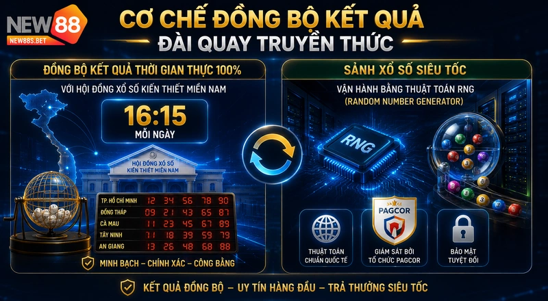 Cơ chế đồng bộ kết quả đài quay xổ số miền Bắc NEW88 Cơ chế đồng bộ kết quả đài quay xổ số miền Bắc NEW88