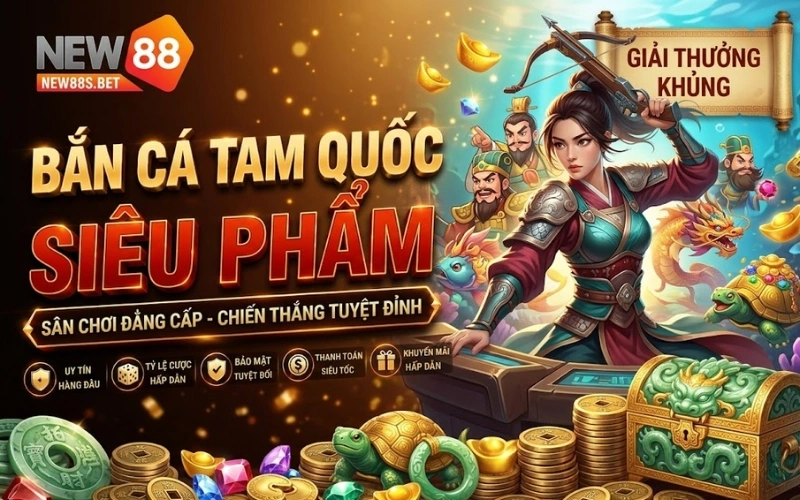 Sảnh Bắn cá Tam Quốc NEW88 kịch tính, thưởng cao