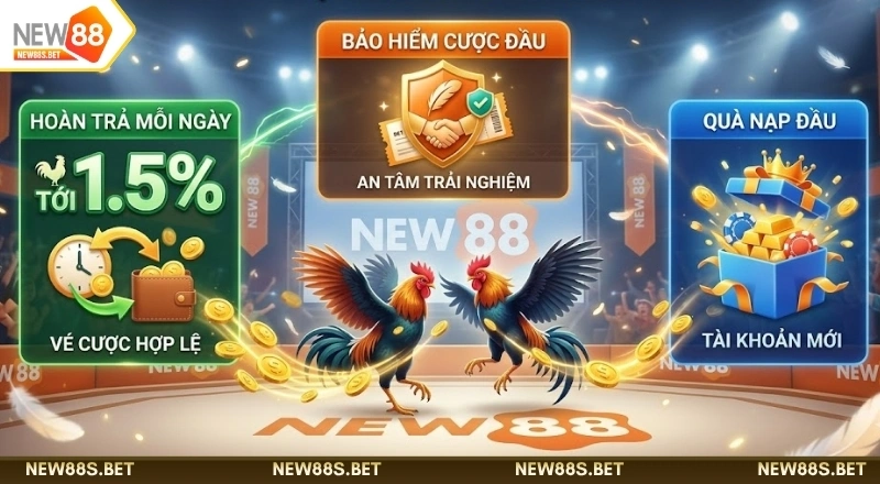 Các ưu đãi hấp dẫn khi chơi đá gà NEW88
