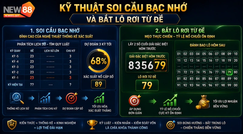 Kỹ thuật soi cầu bạc nhớ chơi lô đề NEW88