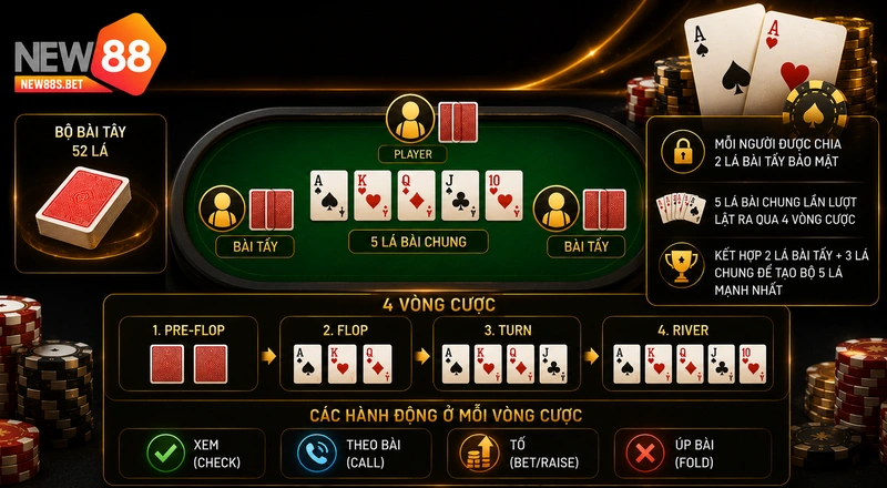 Luật chơi Poker NEW88 cho người mới