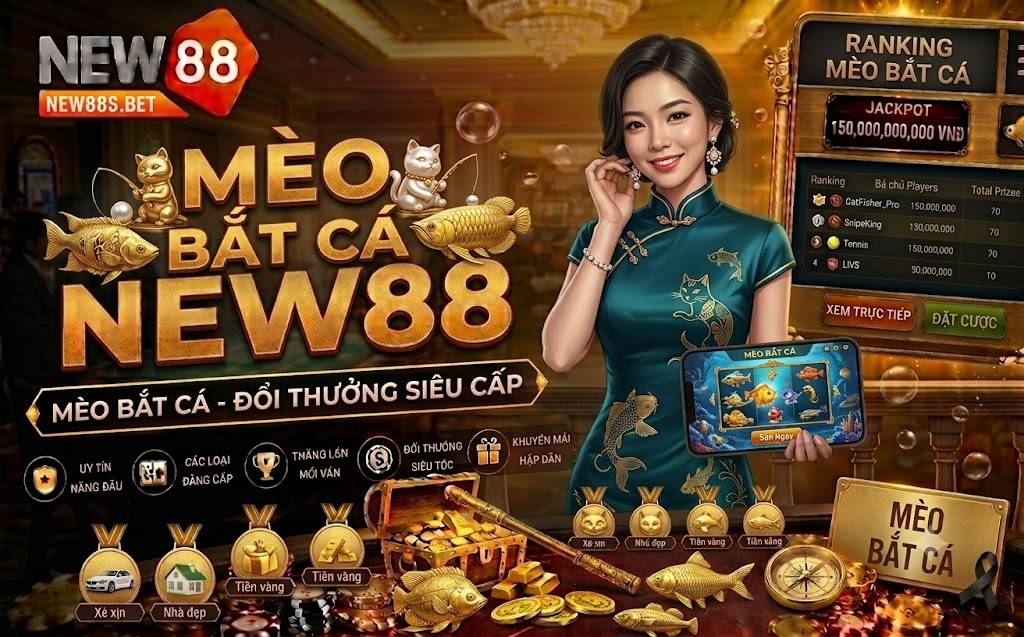 Mèo bắt cá NEW88: Bí quyết chỉnh mức đạn săn hũ bạo kích