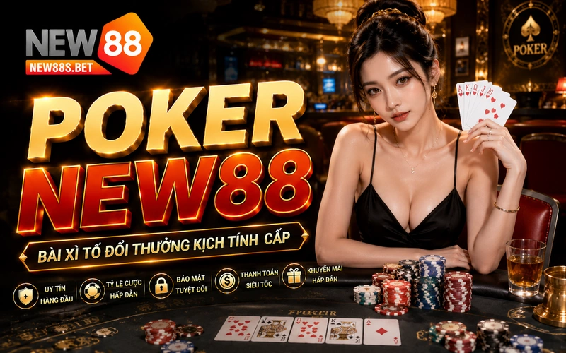 Poker NEW88 bài xì tố đổi thưởng kịch tính
