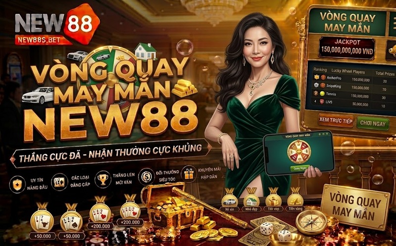 Vòng quay may mắn NEW88: Săn quỹ thưởng khủng mỗi ngày