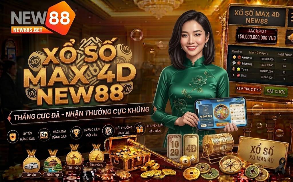 Xổ số Max 4D NEW88: Bí quyết soi cầu bộ bốn số bạo kích